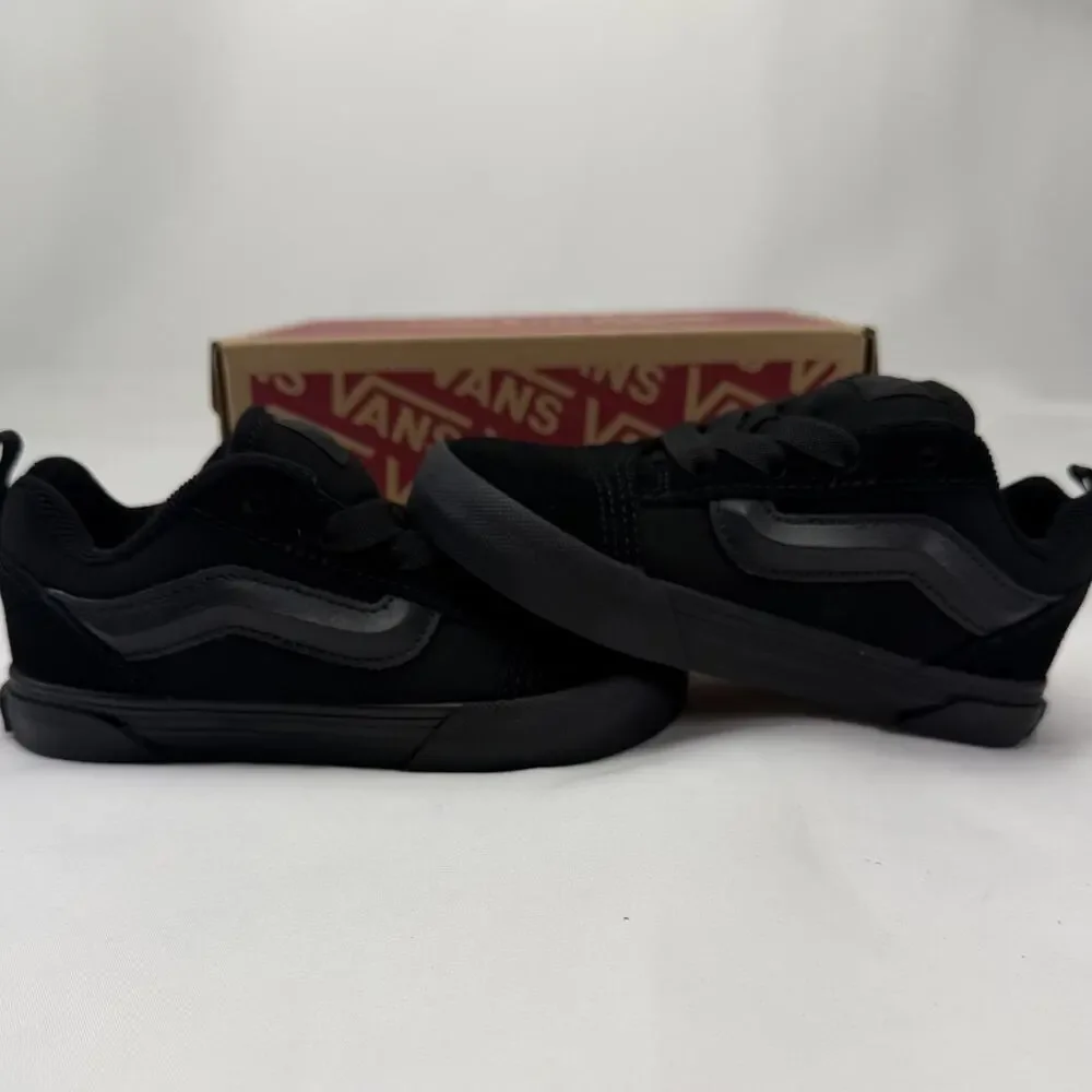 Vans‎ Knu School Suede & Canvas Sneakers Triple Black Toddler Size 9 NEW IN BOX!